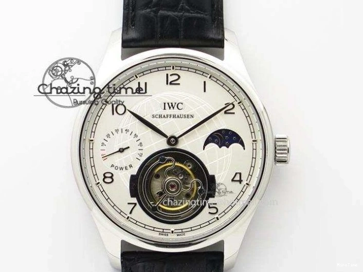 MIROTIME 0128 Unique Portuguese IW3714 Diam ZF V2 1:1 Best Edition Gray Dial On Brown Leather Strap A79350 (Slim Movement) 7250